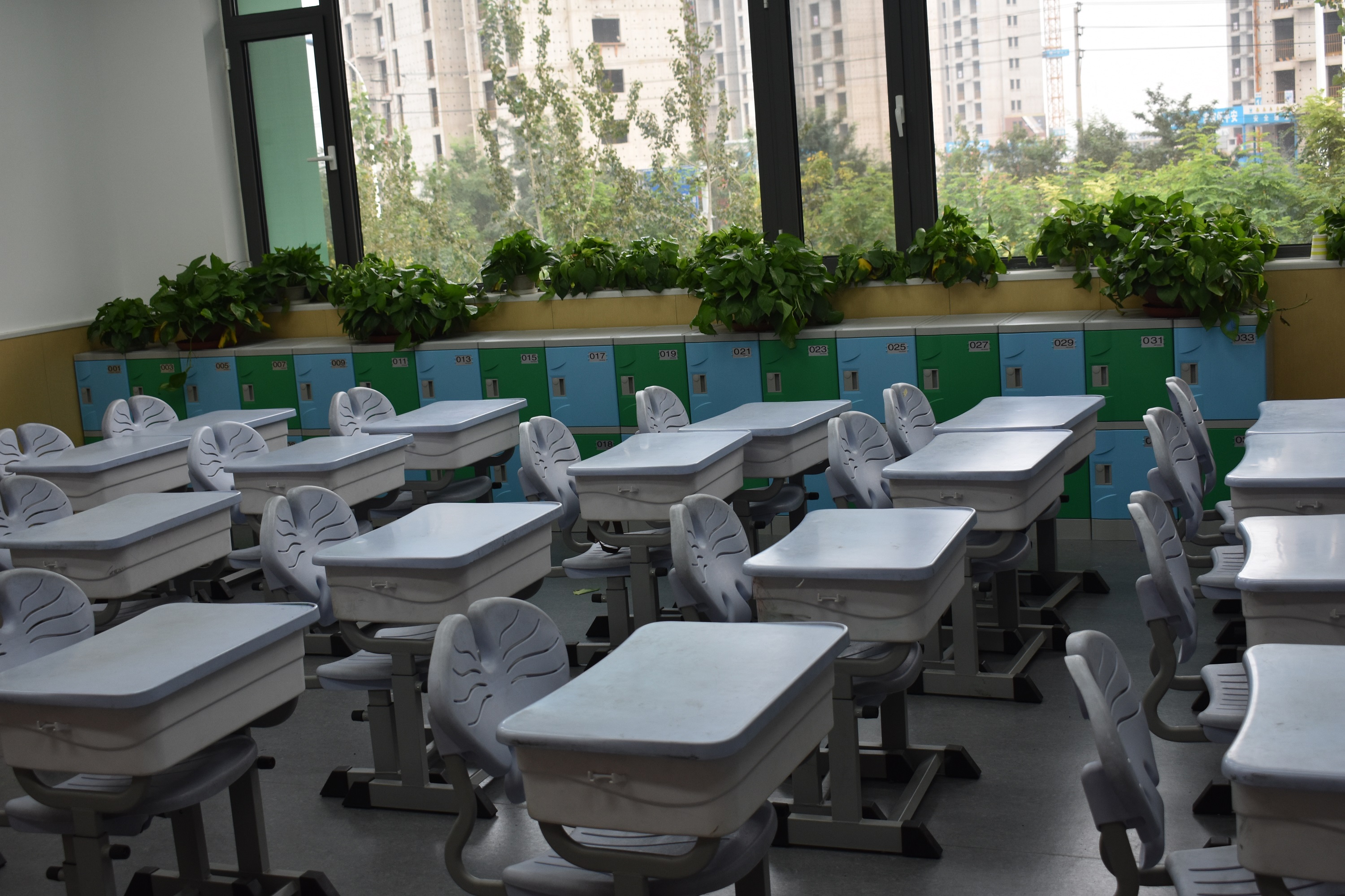 国际学校教室侧墙柜