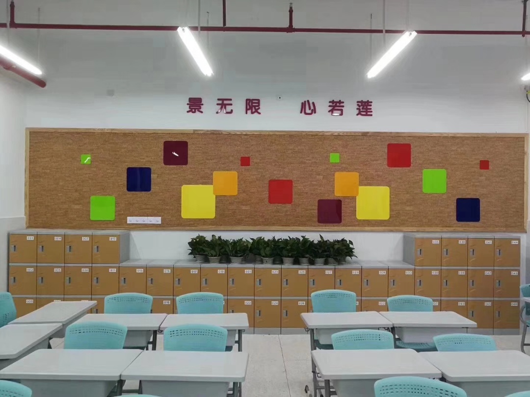 教室后墙柜实景图
